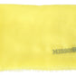 Missoni Opulent Cashmere Unisex Scarf In Vibrant Yellow