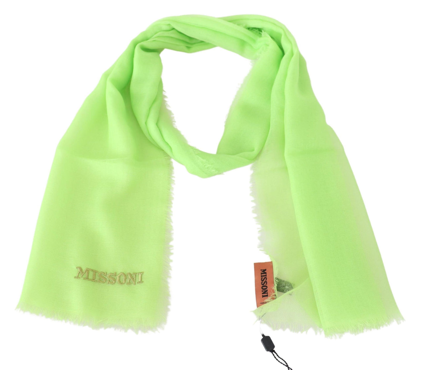 Missoni Chic Cashmere Scarf with Signature Embroidery