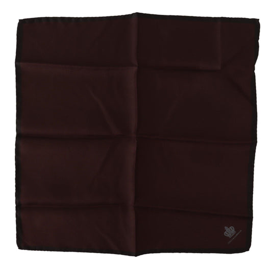 Dolce & Gabbana Elegant Maroon Silk Pocket Square