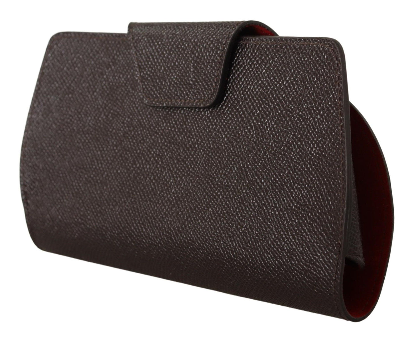 Dolce & Gabbana Elegant Bordeaux Leather Sunglasses Pouch