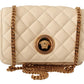 Versace Chic Nappa Leather Crossbody in Purity White