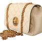 Versace Chic Nappa Leather Crossbody in Purity White