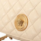 Versace Chic Nappa Leather Crossbody in Purity White