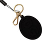 Dolce & Gabbana Elegant Black and Gold Keychain Accessory