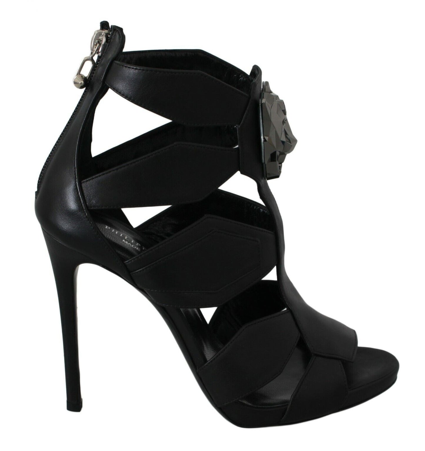 Philipp Plein Elegant Panther Head Heeled Pumps