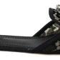 Dolce & Gabbana Elegant Black Lace Mules with Jewel Flower Detail