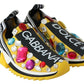 Dolce & Gabbana Embellished Yellow Sorrento Sneakers