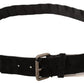 GF Ferre Elegant Black Waist Belt with Metal Buckle