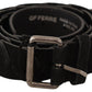 GF Ferre Elegant Black Waist Belt with Metal Buckle