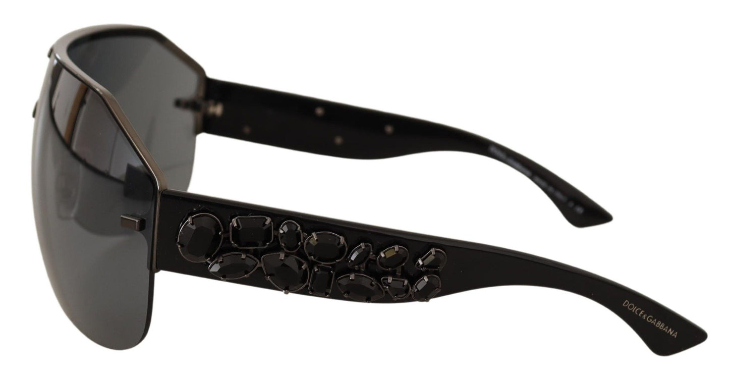 Dolce & Gabbana Chic Crystal Adorned Metal Sunglasses