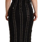 Dolce & Gabbana Elegant Sleeveless Lace-Up Midi Dress