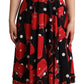 Dolce & Gabbana Sicilian Bag Print Sleeveless Midi Dress