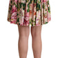 Dolce & Gabbana Elegant Floral Silk High Waist Mini Skirt