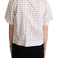 Dolce & Gabbana Chic Monochrome Polka Dot Polo Top