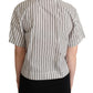 Dolce & Gabbana Elegant Striped Cotton Polo Top