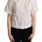 Dolce & Gabbana Elegant Striped Cotton Polo Top