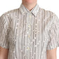 Dolce & Gabbana Geometric Elegance Collared Polo Top