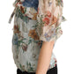 Dolce & Gabbana Chic Floral Silk Blouse with Ascot Collar