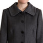 Dolce & Gabbana Elegant Gray Cashmere Trench Coat