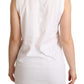 Dolce & Gabbana Crystal Embellished Heart White Sleeveless Tee