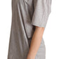 Dolce & Gabbana Elegant Gray V-Neck Cotton Tee