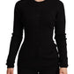 Dolce & Gabbana Elegant Black Silk Cashmere Cardigan