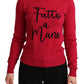 Dolce & Gabbana Chic Pink Cashmere Blend Crewneck Pullover