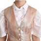 Dolce & Gabbana Elegant Pink Metallic Sheen Waistcoat