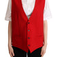 Dolce & Gabbana Elegant Red Virgin Wool Sleeveless Vest