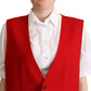 Dolce & Gabbana Elegant Red Virgin Wool Sleeveless Vest