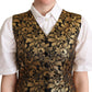 Dolce & Gabbana Elegant Black Jacquard Waistcoat