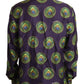 Dolce & Gabbana Exquisite Silk Casual Men's Shirt in Purple and Green