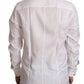 Dolce & Gabbana Elegant White Martini Slim Fit Dress Shirt