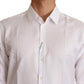 Dolce & Gabbana Elegant White Martini Slim Fit Dress Shirt