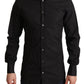 Dolce & Gabbana Elegant Slim Fit Black Cotton Dress Shirt