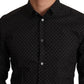 Dolce & Gabbana Elegant Slim Fit Black Cotton Dress Shirt