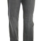 Just Cavalli Chic Gray Mid Waist Straight Leg Jeans