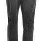 Just Cavalli Chic Gray Mid Waist Straight Leg Jeans