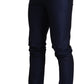 Dolce & Gabbana Elegant Navy Slim Fit Men's Wool Trousers