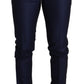 Dolce & Gabbana Elegant Navy Slim Fit Men's Wool Trousers