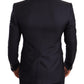 Dolce & Gabbana Elegant Navy Cashmere Silk Blend Blazer