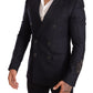 Dolce & Gabbana Elegant Navy Cashmere Silk Blend Blazer