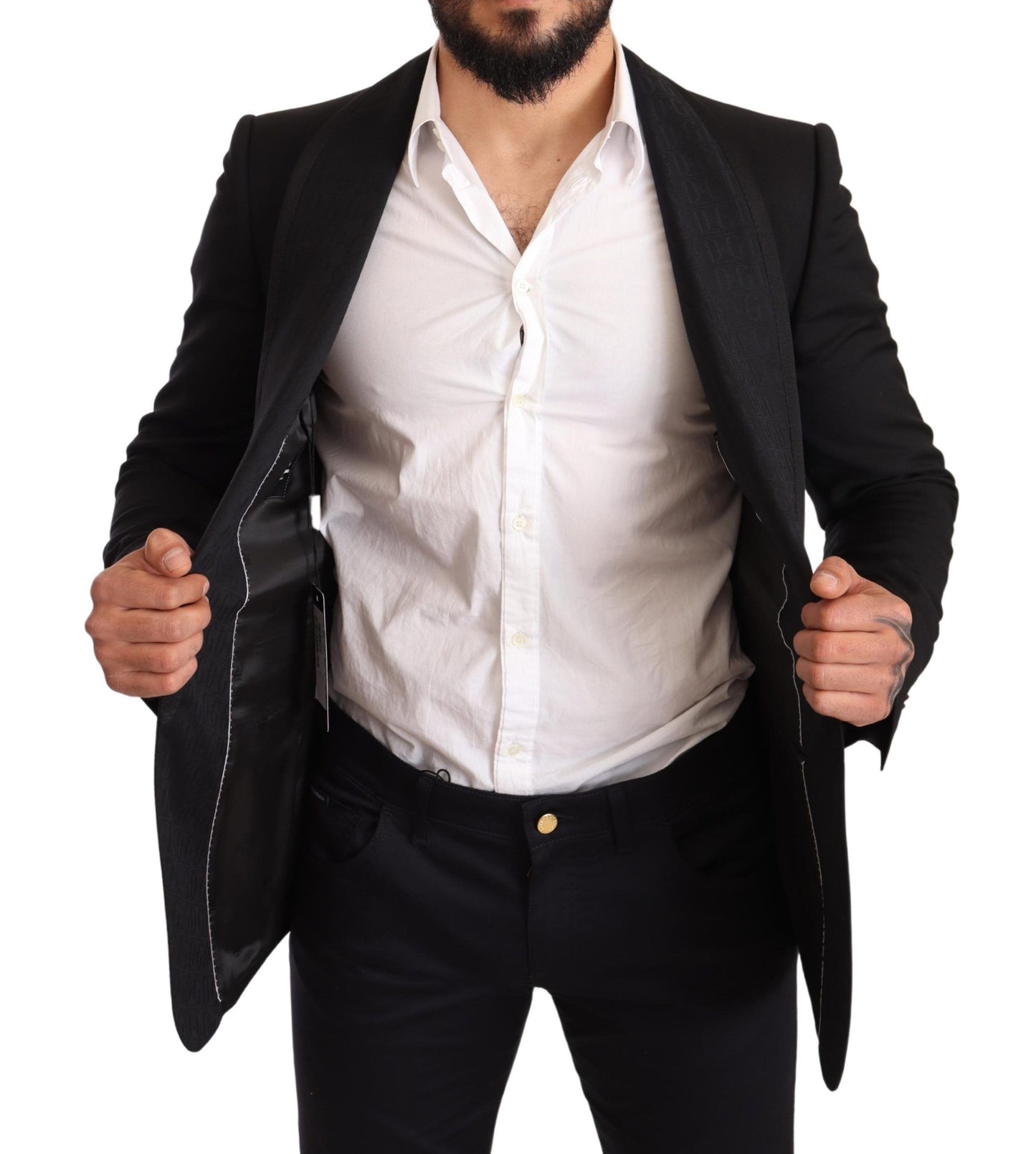 Dolce & Gabbana Elegant Black Slim Fit Formal Blazer