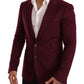 Dolce & Gabbana Elegant Maroon Bordeaux Cashmere Blazer