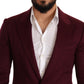 Dolce & Gabbana Elegant Maroon Bordeaux Cashmere Blazer