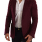 Dolce & Gabbana Elegant Maroon Bordeaux Cashmere Blazer