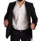 Dolce & Gabbana Elegant Slim Fit Black Cotton Blazer