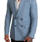 Dolce & Gabbana Elegant Blue Cashmere-Silk Men's Blazer