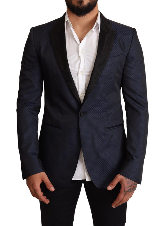 Dolce & Gabbana Elegant Blue Slim Fit Martini Blazer