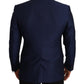 Dolce & Gabbana Navy Blue Virgin Wool Martini Blazer